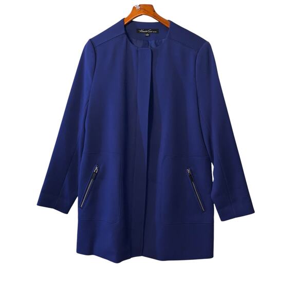Kenneth Cole blue zip up jacket sz L - Picture 1 of 12